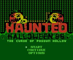Haunted - Halloween '86 (Homebrew) — Title screen
